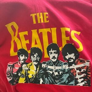 The Beatles Red Graphic T-Shirt Hurry! Live Unlisted Show @ 3:00PM